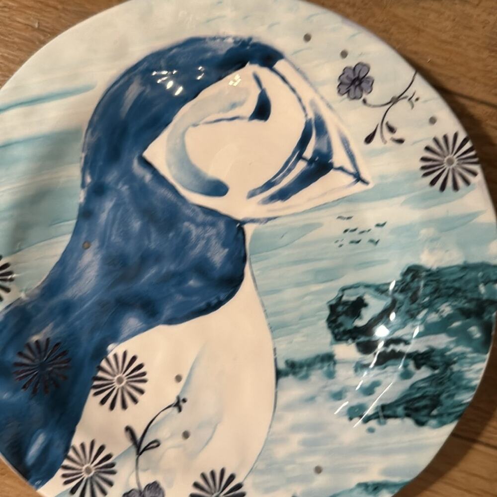 Anthropologie winter friends canapé plates. Set of 4 - Picture 2 of 4